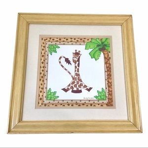 Giraffe Print Framed Matted Picture Sandy Russell Childs Bedroom Nursery Target